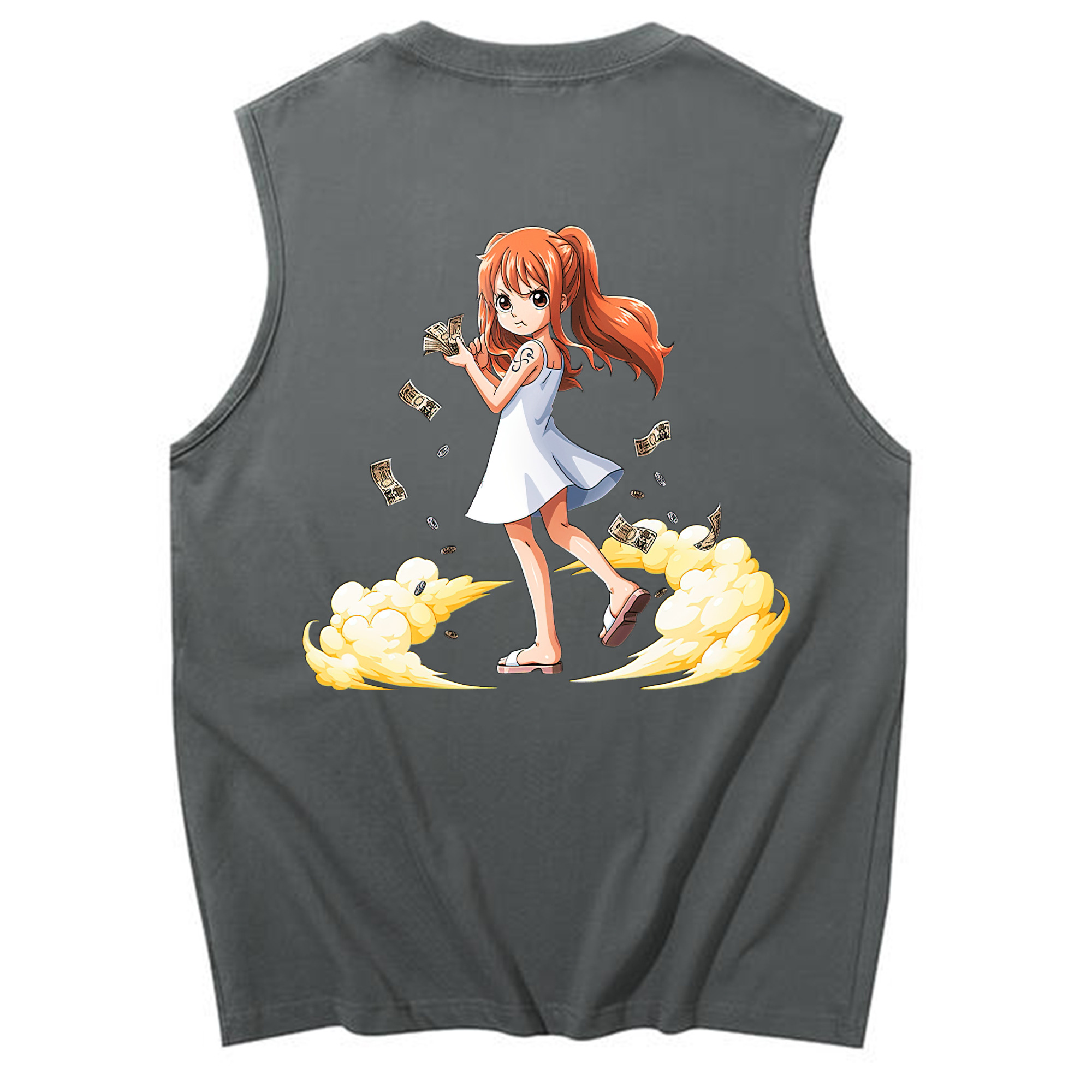 ワンピース ナミ ONE PIECE Nami コットン100％タンクトップ（背面プリント）